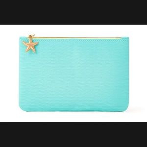 ☀️4/$15☀️IPSY Glam Bag July 2022 Beachy Turquoise Textured Make Up Cosmetic Bag